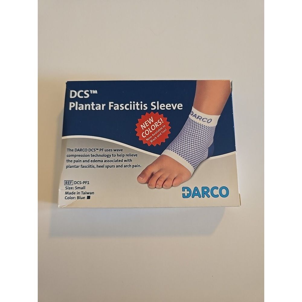Darco DCS Plantar Fasciitis Sleeve Small Supportive Arch Compression Blue